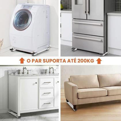 Imagem de Base Ajustável Com Rodas Para Eletrodomésticos Pesados