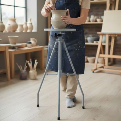 Imagem de Base Alta para Modelagem e Pintura de Cerâmica com Pés Emborrachados Trident - 12810