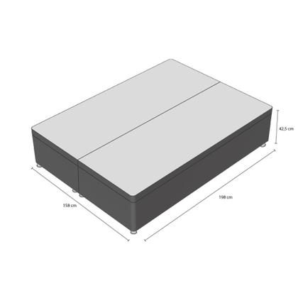 Imagem de Base Baú Physical Camurça Bege Queen (158x198x39) - Ortobom