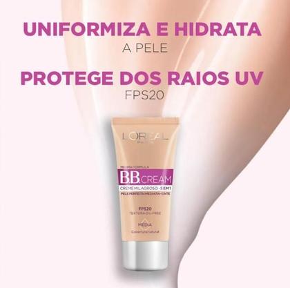 Imagem de Base BB Cream LOréal Paris Dermo Expertise Cor Clara FPS 20  30ml