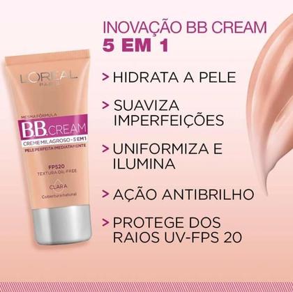Imagem de Base BB Cream LOréal Paris Dermo Expertise Cor Clara FPS 20  30ml