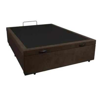 Imagem de Base Box Baú Casal 138x188 Suede Com Pistão à Gás