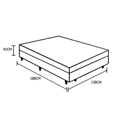 Imagem de Base Box Baú Casal AColchões Sintético Preto 41x138x188