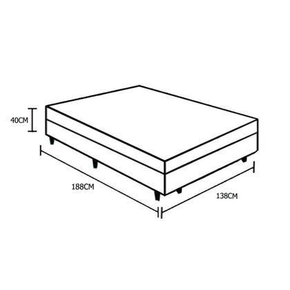 Imagem de Base Box Baú Casal Sintético Preto 41x138x188 Serra Negra