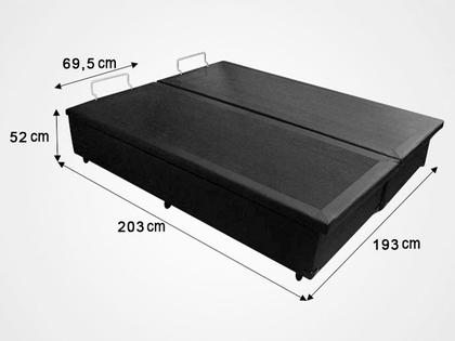 Base Box Baú King-Size BL material sintético Marrom 52X203X193 EliteBox - Alpoim Imagem de Base Box Baú King-Size BL material sintético Marrom 52X203X193 EliteBox