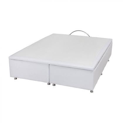 Imagem de Base Box Baú material sintético King 193x203x39cm Ortobom Branco