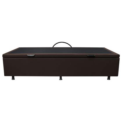 Imagem de Base Box Baú para Cama Solteiro 88x188cm Liz S05 Sintético Marrom - Mpozenato