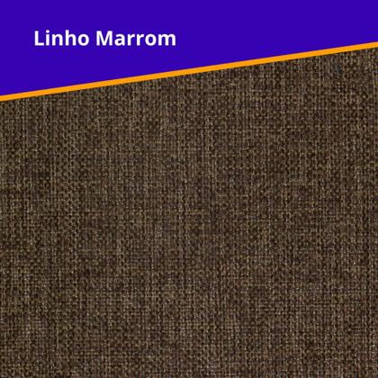 Imagem de Base Box Baú Solteiro 88x188x34 cm Linho Marrom