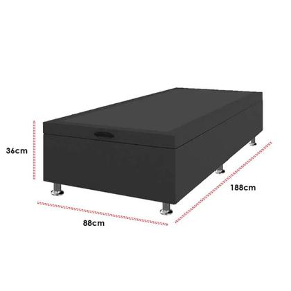 Imagem de Base Box Baú Solteiro Suede 36x88x188 Cor Preto