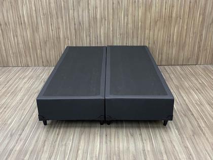 Imagem de Base Box Bipartido King material sintético Linhão Preto 37X192X203 AN