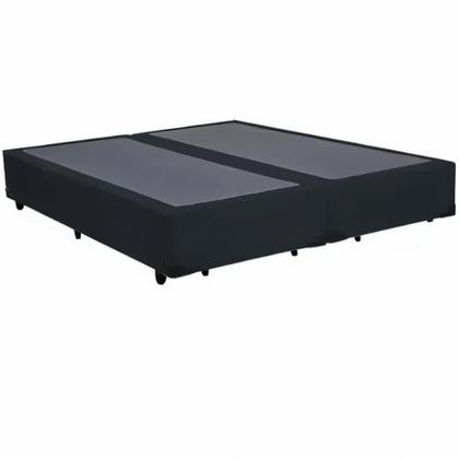 Imagem de Base Box Bipartido Queen Sintético Preto 40x158x198