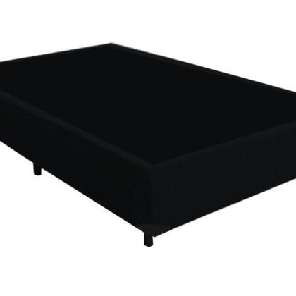 Imagem de Base Box Blindado Viúva AColchoes Suede Preto 40x128x188