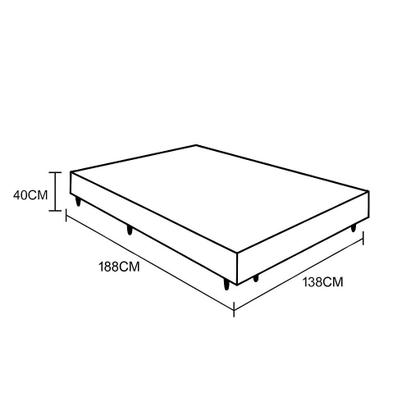 Imagem de Base Box Casal Suede 138x188x40