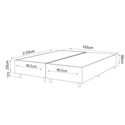 Imagem de Base Box King Size Class (38x193x203cm) Bombom - Casa Giulia
