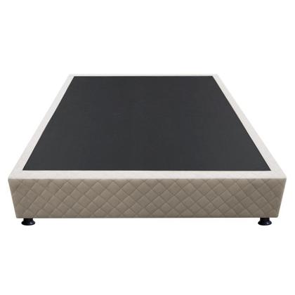 Imagem de Base Box para Cama Viúva 128x188cm Liz S05 Suede Bordado Bege - Mpozenato