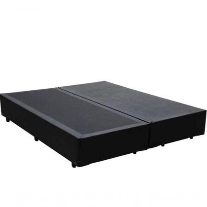 Imagem de Base Box Queen Bipartido Preto Sintético 158x198