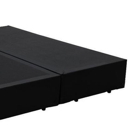 Base Box Queen Bipartido Santo Box Sintético Preto 40x158x198 Imagem de Base Box Queen Bipartido Santo Box Sintético Preto 40x158x198