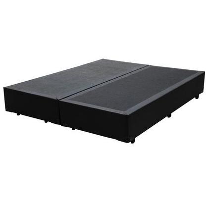 Imagem de Base Box Queen Bipartido Sintético Preto 38x158x198