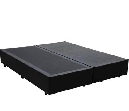 Imagem de Base Box Queen Bipartido Sintético Preto 38x158x198