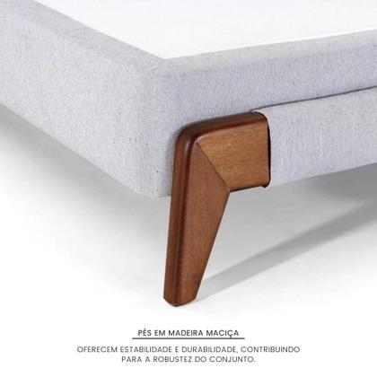 Imagem de Base Box Queen Cairo Herval 15x158x198cm Herval Cinza Claro