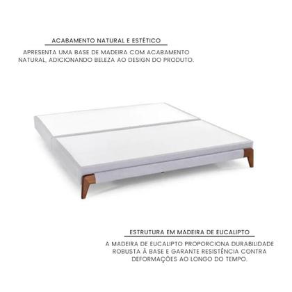 Imagem de Base Box Queen Cairo Herval 15x158x198cm Herval Cinza Claro