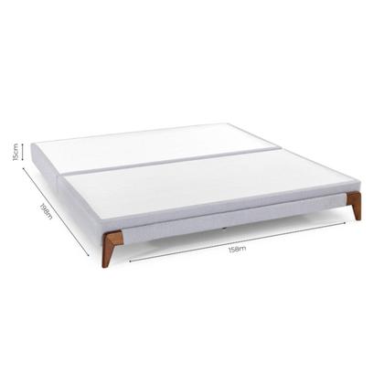 Imagem de Base Box Queen Cairo Herval 15x158x198cm Herval Cinza Claro
