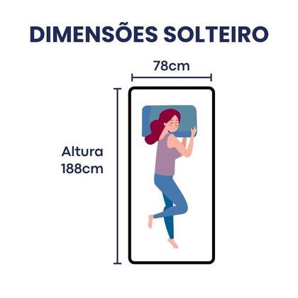 Imagem de Base Box Solteiro Sintético Branco - 78x188cm