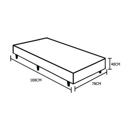 Imagem de Base Box Solteiro Sintético  Marrom 78 X 188 X 40