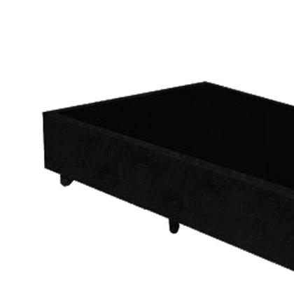 Imagem de Base Box Solteiro Suede Preto
