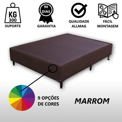Imagem de Base Box Viúva Padrão Suede Liso (1,20 x 1,88 m) Com 37 cm de altura Para Colchão