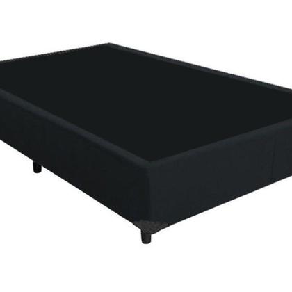 Imagem de Base Box Viúva Suede Preta - 42x128x188:Preto