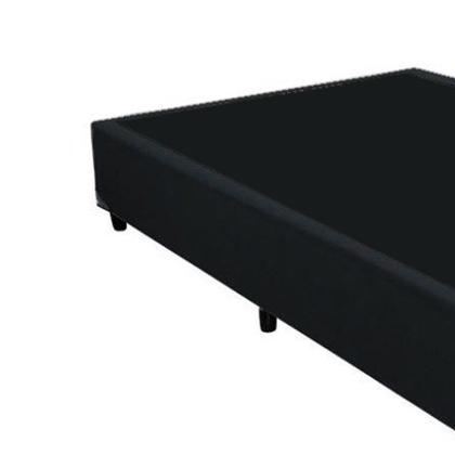 Imagem de Base Box Viúva Suede Preta - 42x128x188:Preto