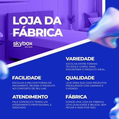 Imagem de Base Cama Baú Queen Size Veludo - SkyBox