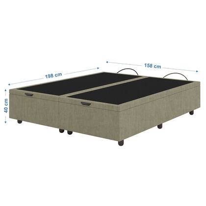 Imagem de Base Cama Baú Queen Size Veludo - SkyBox