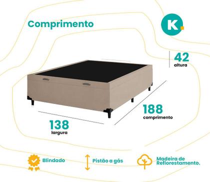 Imagem de Base Cama Box Baú Elite - Casal 138 - Blindado