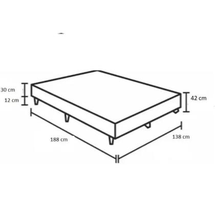 Imagem de Base  Cama Box Casal 138x188 Bege Suede
