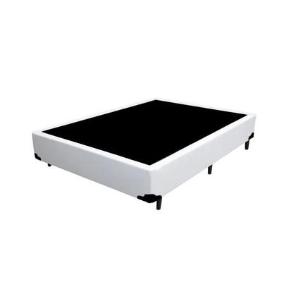 Imagem de Base Cama Box Casal Branco Sintetico Premium 40x138x188 - Santo Box FR