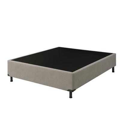 Imagem de Base Cama Box Casal Com Cabeceira Cinza 138x188cm