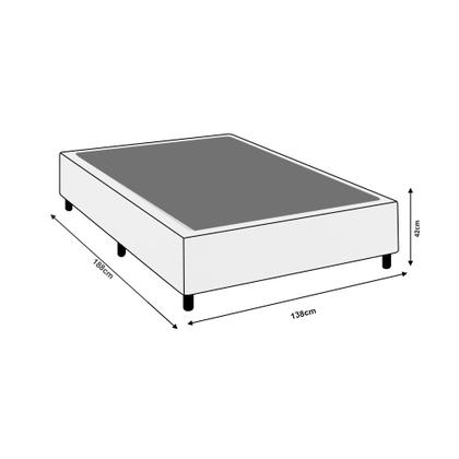 Imagem de Base Cama Box Casal Comum Bege