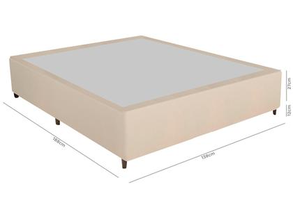 Base Cama Box Casal Gazin 27x138x188cm - Sommie Suede - Base Cama