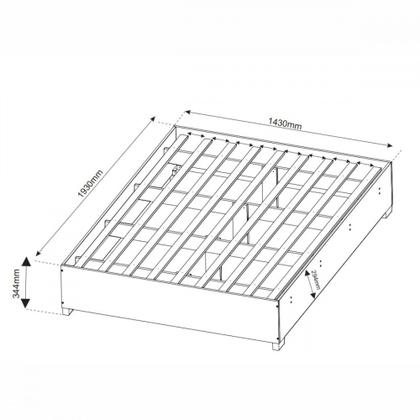 Imagem de Base Cama Box Casal Imperatriz Com Pés Preto Viero