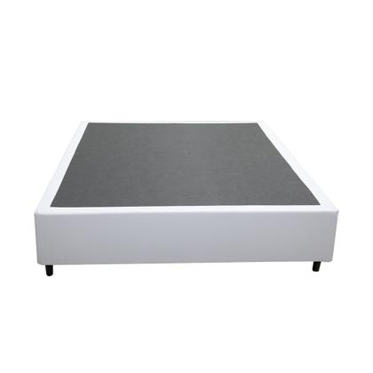 Imagem de Base Cama Box Casal Material Sintético Branco 40x138x188