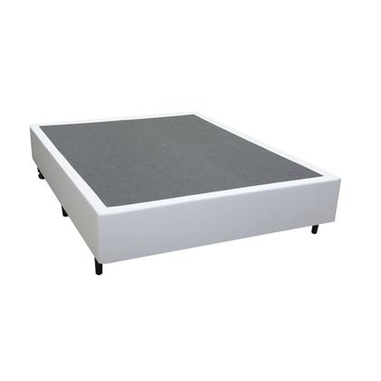 Imagem de Base Cama Box Casal Material Sintético Branco 40x138x188