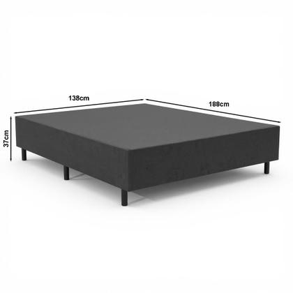 Imagem de Base Cama Box Casal Padrão 138x188x37 Cor Bege