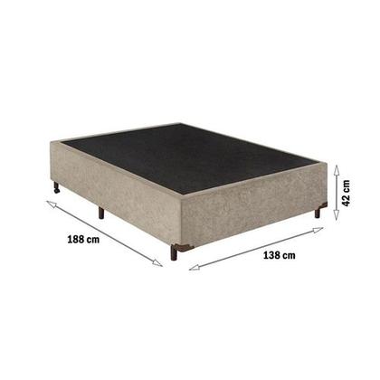 Imagem de Base Cama Box Casal Suede 138x188 Bege