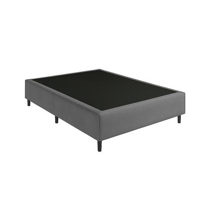 Imagem de Base Cama Box Casal Suede 138x188 Cinza