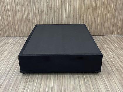 Imagem de Base Cama Box Casal Suede Preto 37X138X188 AN