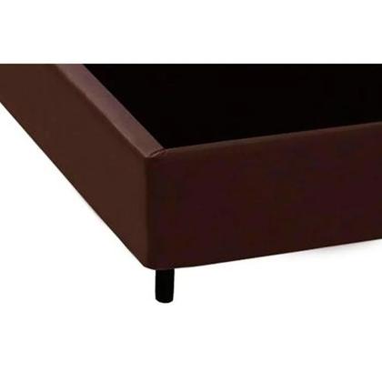 Imagem de Base Cama Box King Bipartido Marrom Sintetico 40x192x203 - Santo Box FR
