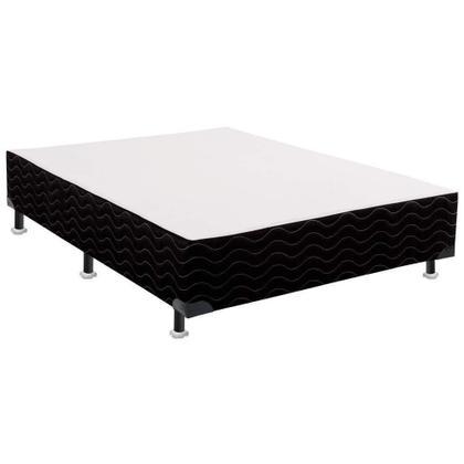 Imagem de Base Cama Box Ortobom Casal Light Preto 138x188x31