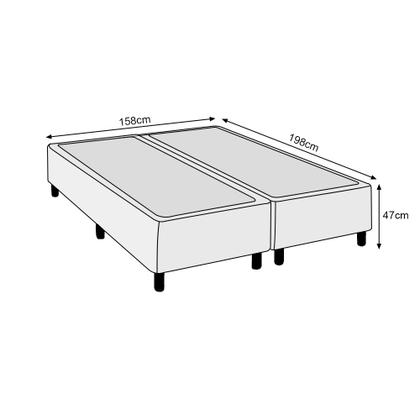 Imagem de Base Cama Box Premium Queen Comum Preta